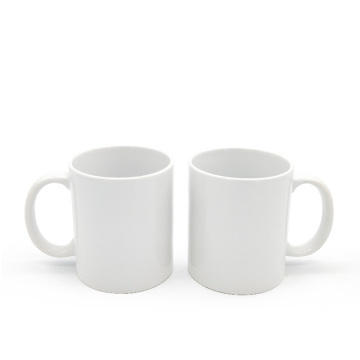 Tazas de leche de leche blanca promocional de 11 oz Sublimación Tazas de café de cerámica con logotipo